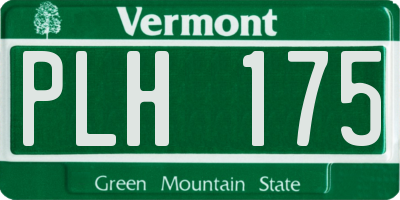 VT license plate PLH175