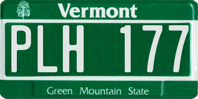 VT license plate PLH177