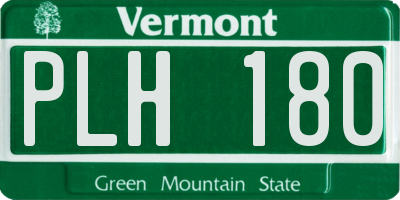 VT license plate PLH180