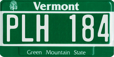 VT license plate PLH184