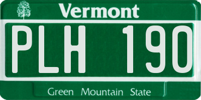 VT license plate PLH190