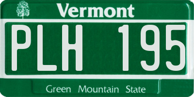 VT license plate PLH195