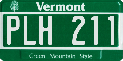 VT license plate PLH211