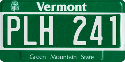VT license plate PLH241
