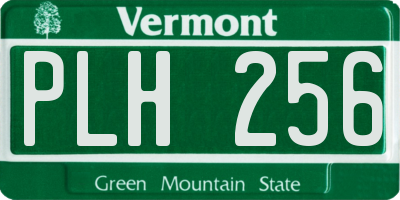 VT license plate PLH256