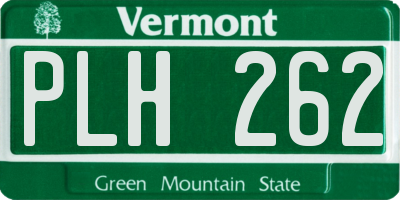 VT license plate PLH262