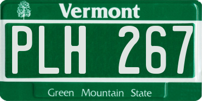 VT license plate PLH267