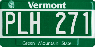 VT license plate PLH271