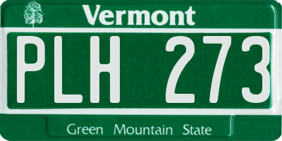 VT license plate PLH273