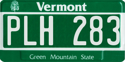 VT license plate PLH283