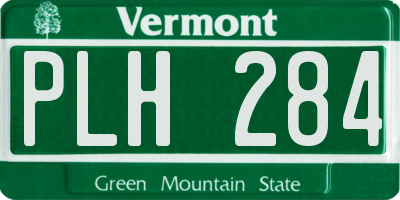 VT license plate PLH284