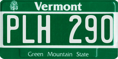 VT license plate PLH290