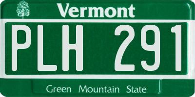 VT license plate PLH291