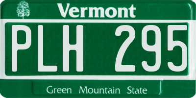 VT license plate PLH295