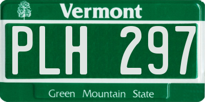 VT license plate PLH297