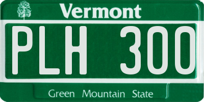 VT license plate PLH300
