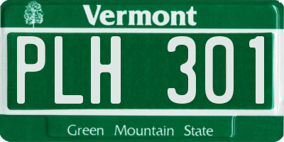 VT license plate PLH301
