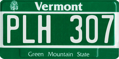 VT license plate PLH307