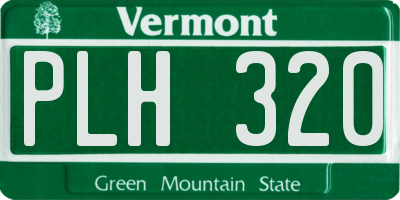 VT license plate PLH320