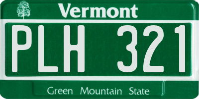 VT license plate PLH321