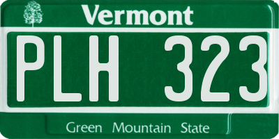 VT license plate PLH323