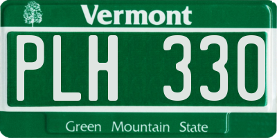 VT license plate PLH330