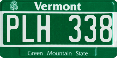 VT license plate PLH338