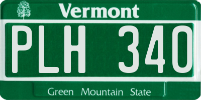 VT license plate PLH340