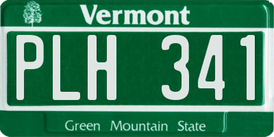 VT license plate PLH341
