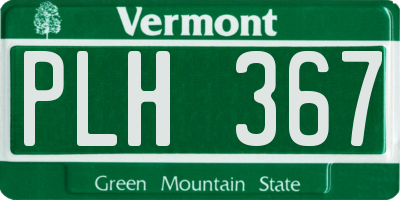 VT license plate PLH367