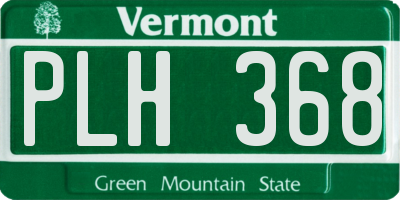 VT license plate PLH368