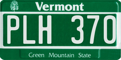 VT license plate PLH370