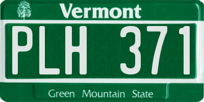 VT license plate PLH371