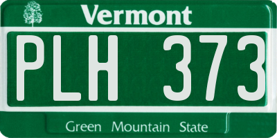 VT license plate PLH373