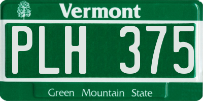 VT license plate PLH375