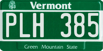 VT license plate PLH385