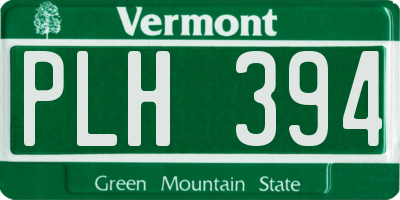 VT license plate PLH394