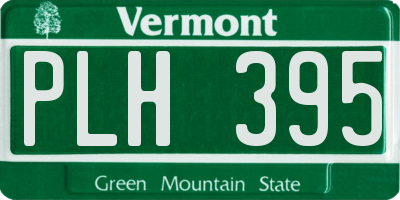 VT license plate PLH395