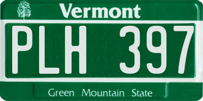 VT license plate PLH397