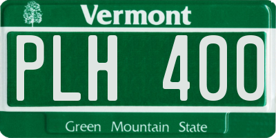 VT license plate PLH400