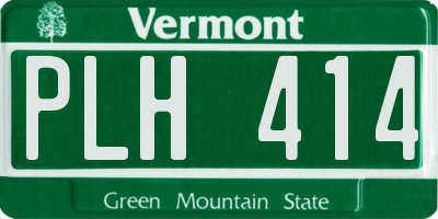 VT license plate PLH414