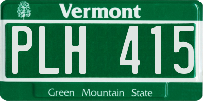 VT license plate PLH415