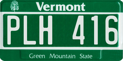 VT license plate PLH416