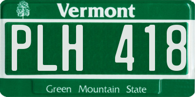 VT license plate PLH418