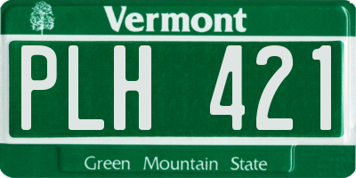 VT license plate PLH421