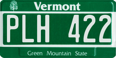 VT license plate PLH422