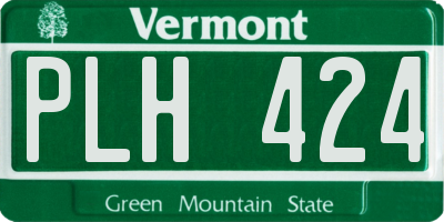 VT license plate PLH424