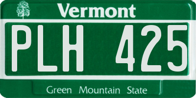 VT license plate PLH425