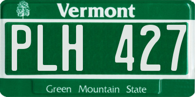 VT license plate PLH427