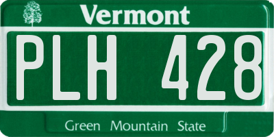 VT license plate PLH428